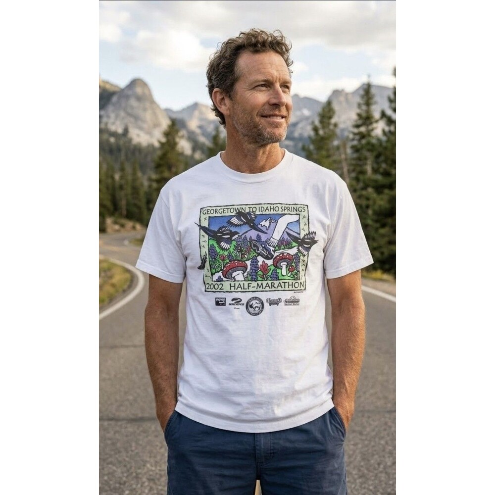 Vintage 2002 George-Town Idaho Springs Half Marathon Shirt Large Outdoor Y2K